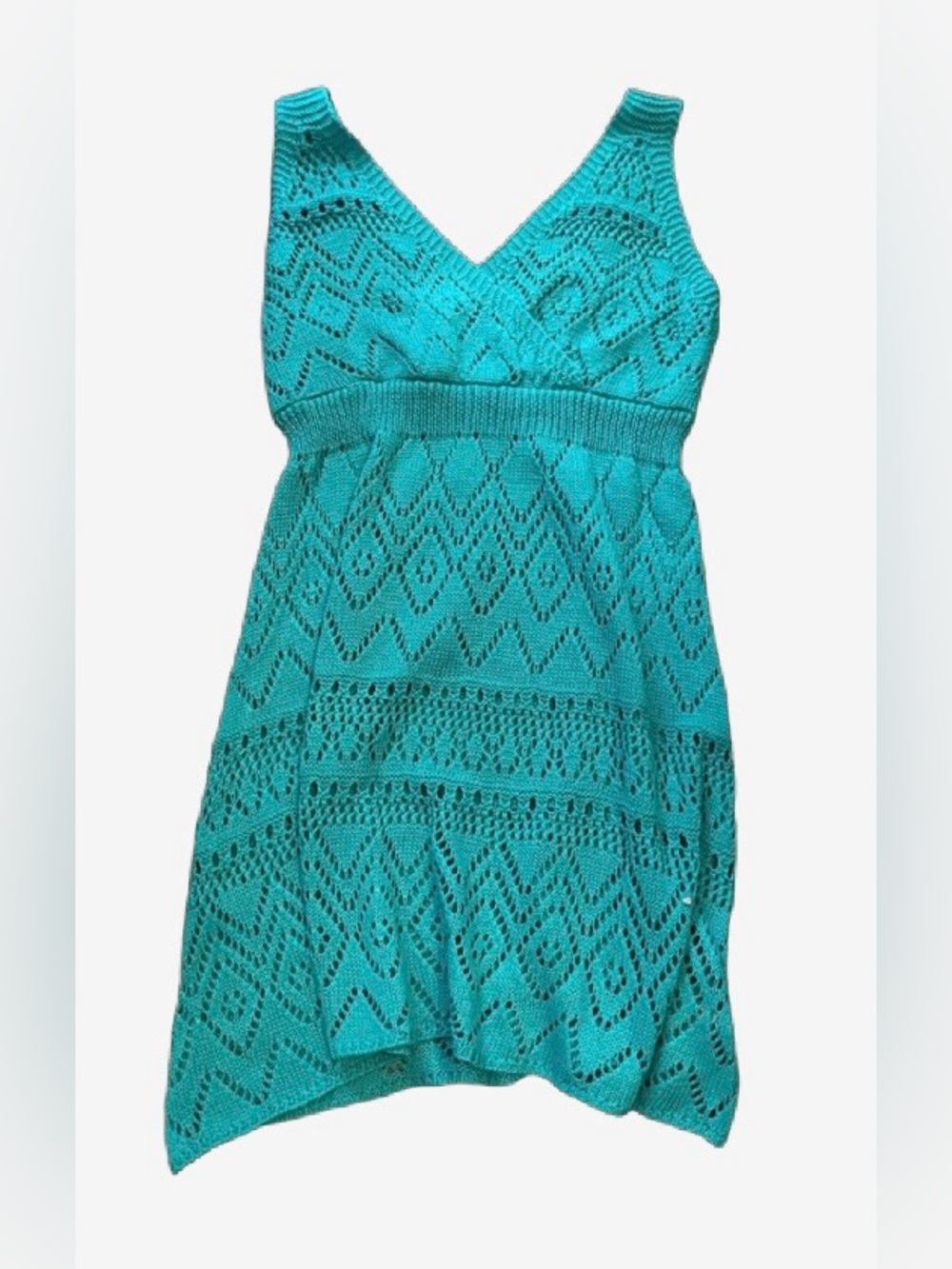 Teal Crochet Swim Cover-Up